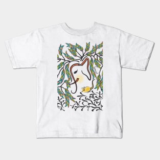 Vibrant Jungle Elephant and Mouse Kids T-Shirt